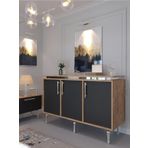 Myniture Home & Living Festival Konsol Sk-Set-2-6-4 Silver Çam Antrasit