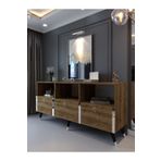 Myniture Home & Living Festival Konsol Sk2004-1 Silver Ceviz