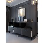 Myniture Home & Living Festival Konsol Sk2004-4 Silver Antrasit