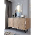 Myniture Home & Living Festival Konsol Spvc-K2005-4-6 Silver Antrasit Çam