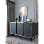 Myniture Home & Living Festival Konsol Spvc-K2005-4 Silver Antrasit