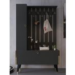 Myniture Home & Living Festival Portmanto - Ayakkabılık P1001-4 Gold Antrasit Minifiks Bağlantılı