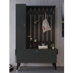 Myniture Home & Living Festival Portmanto - Ayakkabılık P1001-4 Silver Antrasit Minifiks Bağlantılı