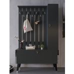 Myniture Home & Living Festival Portmanto - Ayakkabılık P1002-4 Silver Antrasit Minifiks Bağlantılı