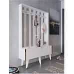 Myniture Home & Living Festival Portmanto - Gp1007-1 - Gold Parlak Beyaz