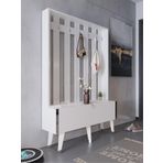 Myniture Home & Living Festival Portmanto - Sp1007-1 - Silver Parlak Beyaz