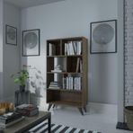 Myniture Home & Living Festival Raflı Kitaplık Kaliteli Kitaplık Ceviz