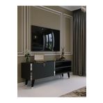 Myniture Home & Living Festival Tv Sehpası Antrasit Silver detaylı Minifiks Bağlantı Tv Ünitesi S6304-4