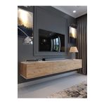 Myniture Home & Living Festival Tv Sehpası Beyaz Çam Minifiks Bağlantı Duvara Monte Tv Ünitesi DV-Q17-1-6