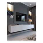 Myniture Home & Living Festival Tv Sehpası Beyaz Parlak Minifiks Bağlantı Duvara Monte Tv Ünitesi DV-Q17-1