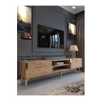 Myniture Home & Living Festival Tv Sehpası Çam Gold Metal Kulp G3830-6-Y1-P1