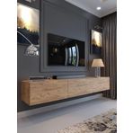 Myniture Home & Living Festival Tv Sehpası Dv-Q17-6 Çam Minifiks Bağlantı Duvara Monte Tv Ünitesi