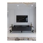 Myniture Home & Living Festival Tv Ünitesi Antrasit Gold detaylı Minifiks Bağlantı Tv Sehpası G3012-4