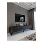 Myniture Home & Living Festival Tv Ünitesi Antrasit Silver detaylı Minifiks Bağlantı Tv Sehpası S3011-4