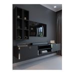 Myniture Home & Living Festival Tv Ünitesi Antrasit Silver Duvara Monte tv sehpası S13000-4