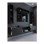 Myniture Home & Living Festival Tv Ünitesi Antrasit Silver Duvara Monte tv sehpası S13006-4