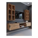 Myniture Home & Living Festival Tv Ünitesi Atlantik Çam Gold Duvara Monte tv sehpası G13001-6
