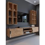Myniture Home & Living Festival Tv Ünitesi Atlantik Çam Silver Duvara Monte tv sehpası S13001-6