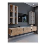 Myniture Home & Living Festival Tv Ünitesi Beyaz Atlantik Çam Silver Duvara Monte tv sehpası S13002-1-6