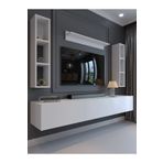 Myniture Home & Living Festival Tv Ünitesi Beyaz Parlak Duvara Monte tv sehpası Q13008-1