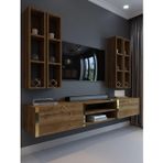 Myniture Home & Living Festival Tv Ünitesi G13002-2 İstanbul Ceviz Gold Duvara Monte Tv Sehpası