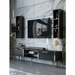 Myniture Home & Living Festival Tv Ünitesi G3000-7-Y1-D1 Gold Siyah