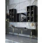 Myniture Home & Living Festival Tv Ünitesi G3002-4-Y1-D1 Gold Antasit