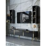 Myniture Home & Living Festival Tv Ünitesi G3004-7-Y1-D1 Gold Siyah