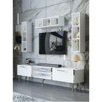Myniture Home & Living Festival Tv Ünitesi G3006-1-Y1-D1 Gold Beyaz