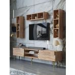 Myniture Home & Living Festival Tv Ünitesi G3006-6-Y1-D1 Gold A. Çam