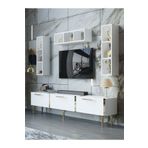 Myniture Home & Living Festival Tv Ünitesi G3007-1-Y1-D1 Gold Beyaz