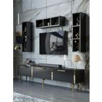 Myniture Home & Living Festival Tv Ünitesi G3007-7-Y1-D1 Gold Siyah