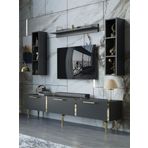 Myniture Home & Living Festival Tv Ünitesi G3008-4-Y1-D1 Gold Antasit