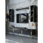 Myniture Home & Living Festival Tv Ünitesi G3008-7-Y1-D1 Gold Siyah