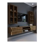 Myniture Home & Living Festival Tv Ünitesi İstanbul Ceviz Gold Duvara Monte tv sehpası G13001-2