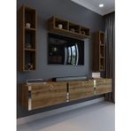 Myniture Home & Living Festival Tv Ünitesi İstanbul Ceviz Silver Duvara Monte tv sehpası S13007-2