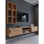 Myniture Home & Living Festival Tv Ünitesi S13000-6 Atlantik Çam Silver Duvara Monte Tv Sehpası