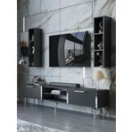 Myniture Home & Living Festival Tv Ünitesi S3000-4-Y1-D1 Silver Antasit