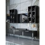 Myniture Home & Living Festival Tv Ünitesi S3002-7-Y1-D1 Silver Siyah