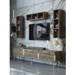 Myniture Home & Living Festival Tv Ünitesi S3007-2-Y1-D1 Silver Ceviz