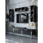 Myniture Home & Living Festival Tv Ünitesi S3007-7-Y1-D1 Silver Siyah