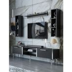 Myniture Home & Living Festival Tv Ünitesi S3009-7-Y1-D1 Silver Siyah