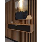 Myniture Home & Living Lüks Dresuar Çam Antrasit - Gold Kulp