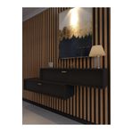 Myniture Home & Living Lüks Dresuar İkili Antrasit - Gold Kulp