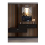 Myniture Home & Living Lüks Dresuar İkili Antrasit - Silver Kulp