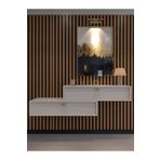 Myniture Home & Living Lüks Dresuar İkili Beyaz - Gold Kulp