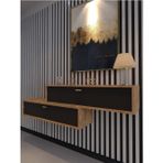 Myniture Home & Living Lüks Dresuar İkili Çam Antrasit - Gold Kulp