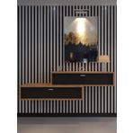 Myniture Home & Living Lüks Dresuar İkili Çam Antrasit - Silver Kulp