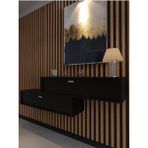 Myniture Home & Living Lüks Dresuar İkili Siyah - Silver Kulp