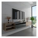 Myniture Home & Living S6111-7 Çırağan Antrasit Duvara Monte Tv Sehpası
